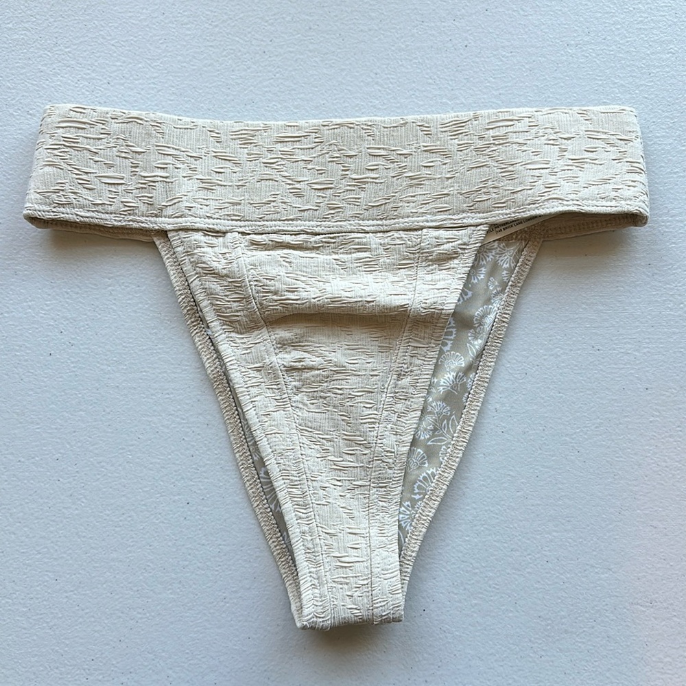 Free People Beach Dylan High-Waist Bikini Bottoms in Sand